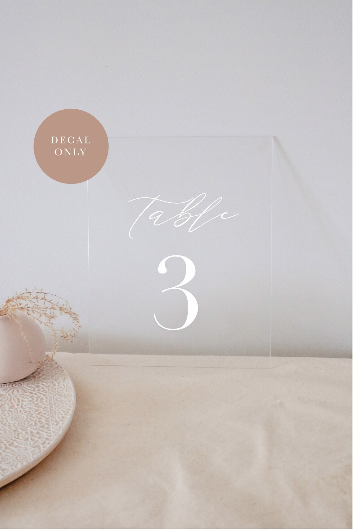 Table Number Decals Wedding Table Number Decal Table Etsy Canada