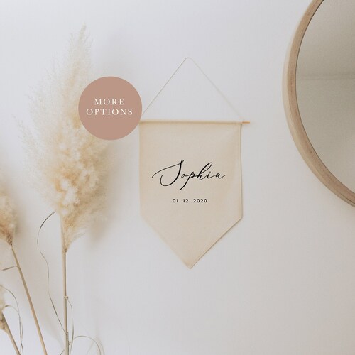 Personalized Canvas Banner Custom Canvas Banner Nursery Etsy