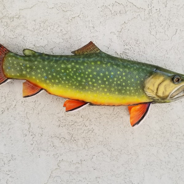 Composite Reproduction 19" Brook Trout Sculpture