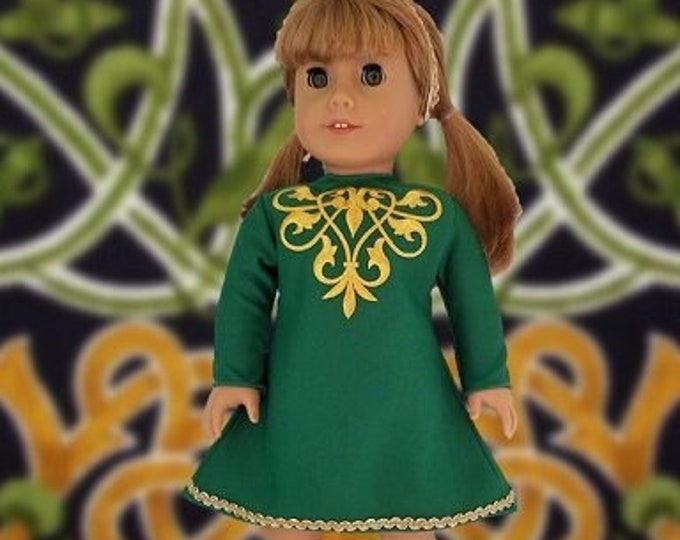 Lucky Shamrock Green Irish Dance Dress Includes Hair Ribbon & Irish ...