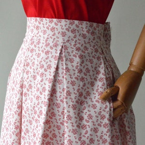 Woman skirt. LA NORMANDIE women&#39;s pleated skirt in pure cotton with paisley pattern. Summer skirt, elegant skirt, maxi skirt
