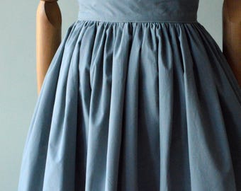RAINY CLOUD  cloud  skirt, gathered skirt, in pure cotton, solid color. Elegant skirt, cotton skirt, maxi skirt.