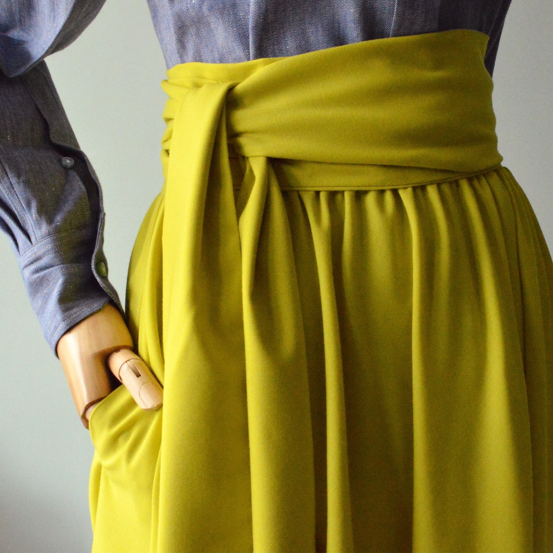 ULTIMA! Gonna MOIRA, gonna a ruota, arricciata, in mussola di lana