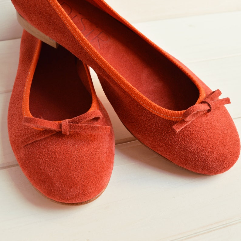 coral suede shoes