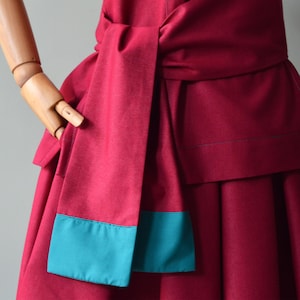 Podwójny pasek jeansowy w kolorze MAGENTA.  Kolor magenta. Jeśli chcesz zamówić produkt NA MIARĘ, podaj swój obwód talii podczas realizacji transakcji!