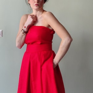 NO DRESS red, TOP, strapless corset You can choose separate sizes and make your own dress!!!