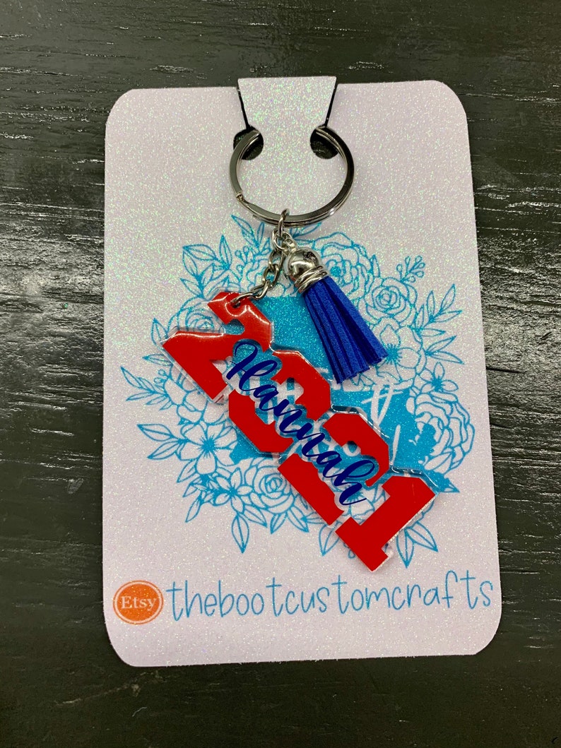 2021 2022 Personalized Graduate Keychain Etsy