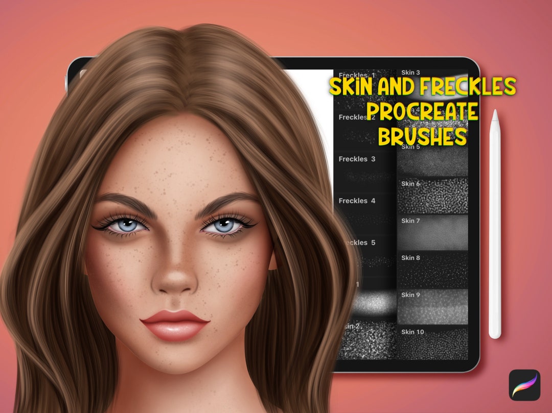 Procreate Freckles Brushes, Procreate Face Brush, Procreate Skin