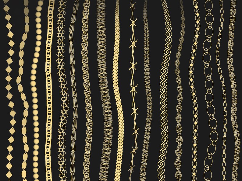 Procreate Jewelry Brushes Procreate Chain Procreate Necklace Etsy