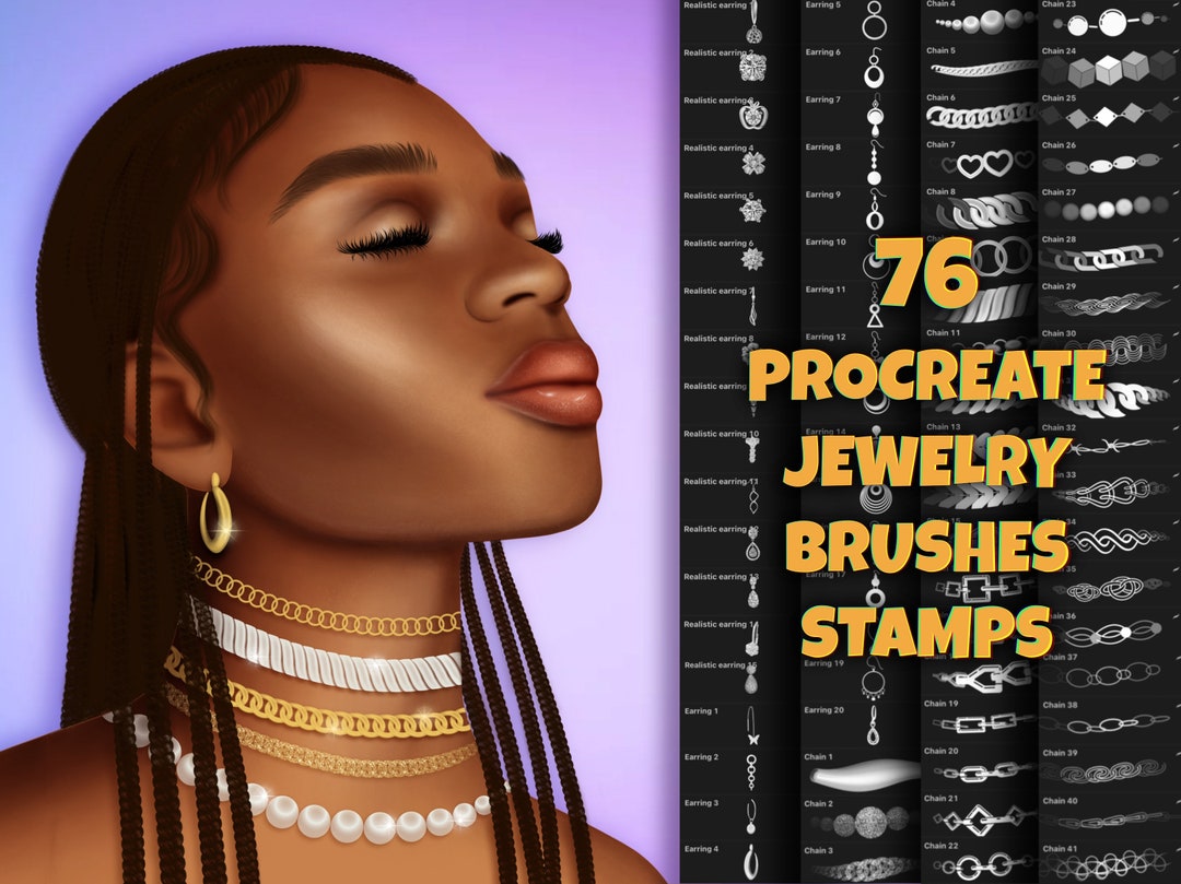 Procreate Jewelry Brushes, Procreate Chain, Procreate Necklace Brushes
