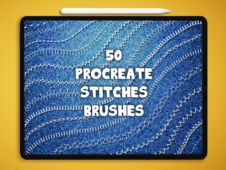 Procreate Stitch Brushes, Procreate Cloth Design, Procreate Stitches