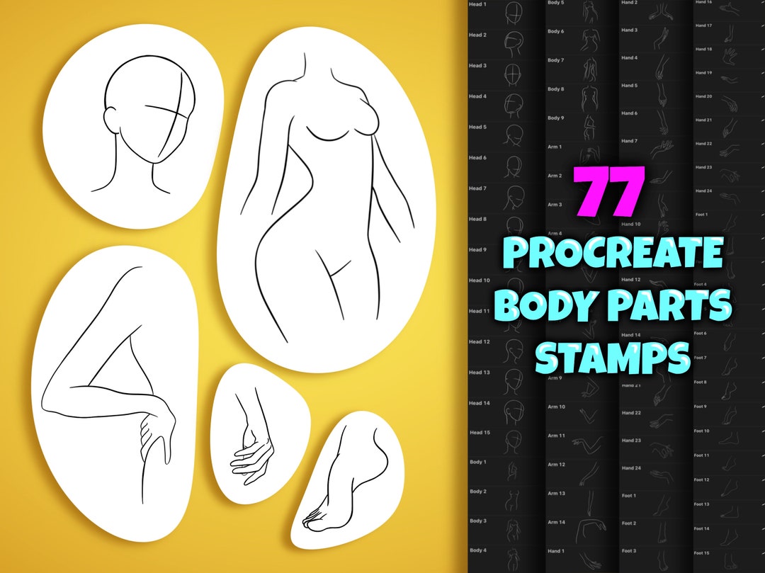 Procreate Legs Procreate Pose Stamps, Procreate Brushes, Procreate Body Parts Stamps ...