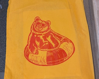 Bear Float Drawstring Bag