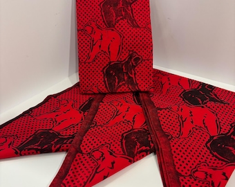 Bear buffalo plaid hankie