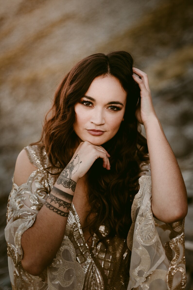 Boho Wedding Dress Gold Wedding Dress Bohemian Bridal Gown Etsy