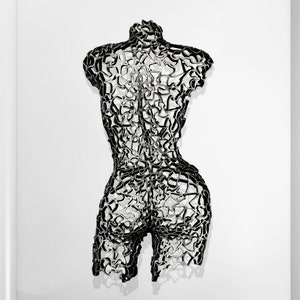 Metal Art Wall Torso Handmade Home Decor Sculpture female torso by Hlebitza