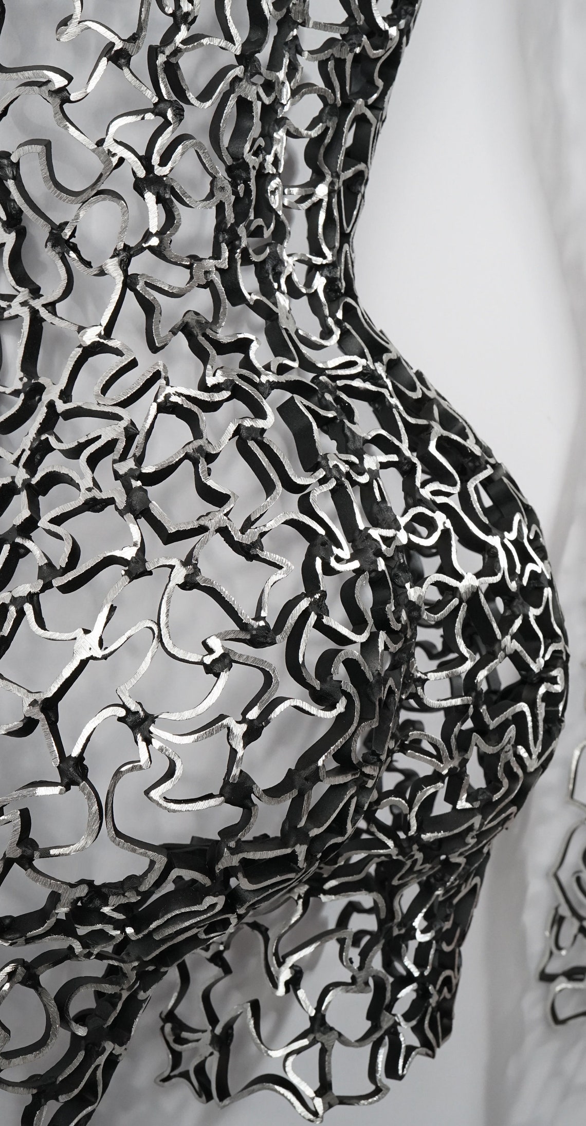 Life Size Wall Art Sculpture Woman Man Torso / Silver Etsy