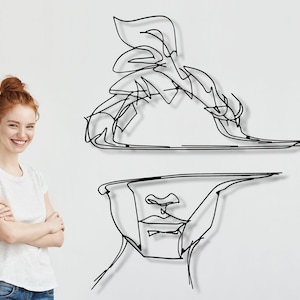 Dynamic Flow - Large Hand-Bent Metal Wall Sculpture