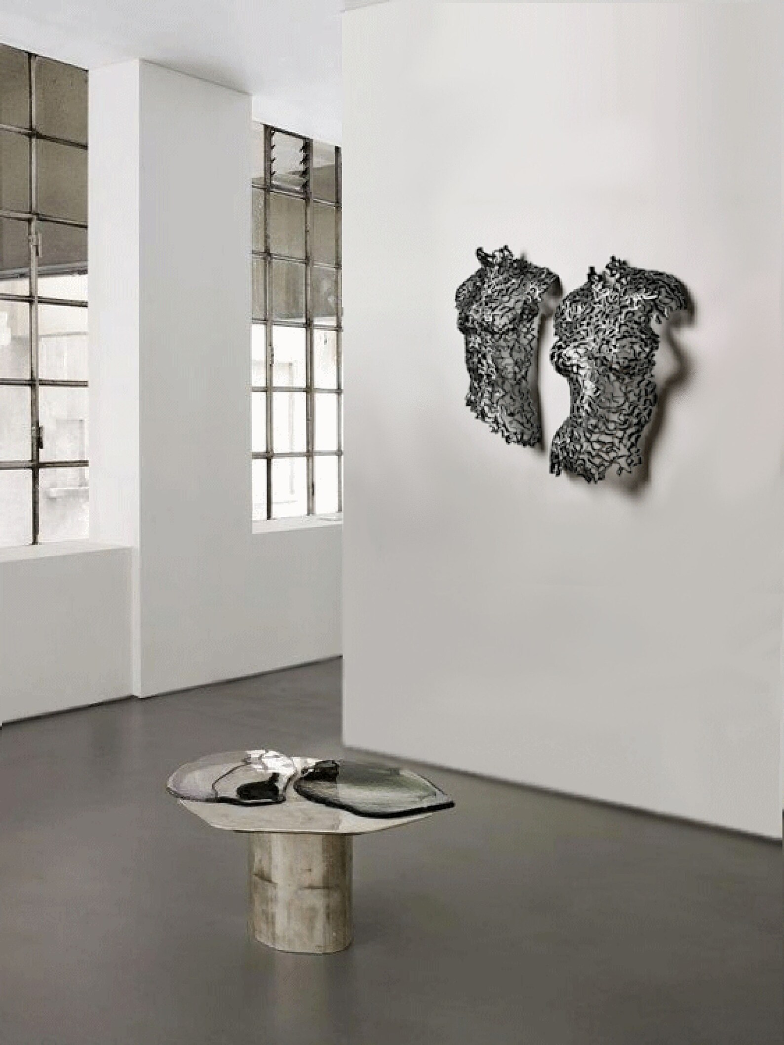 Life Size Wall Art Sculpture Woman Man Torso / Metal Silver Etsy