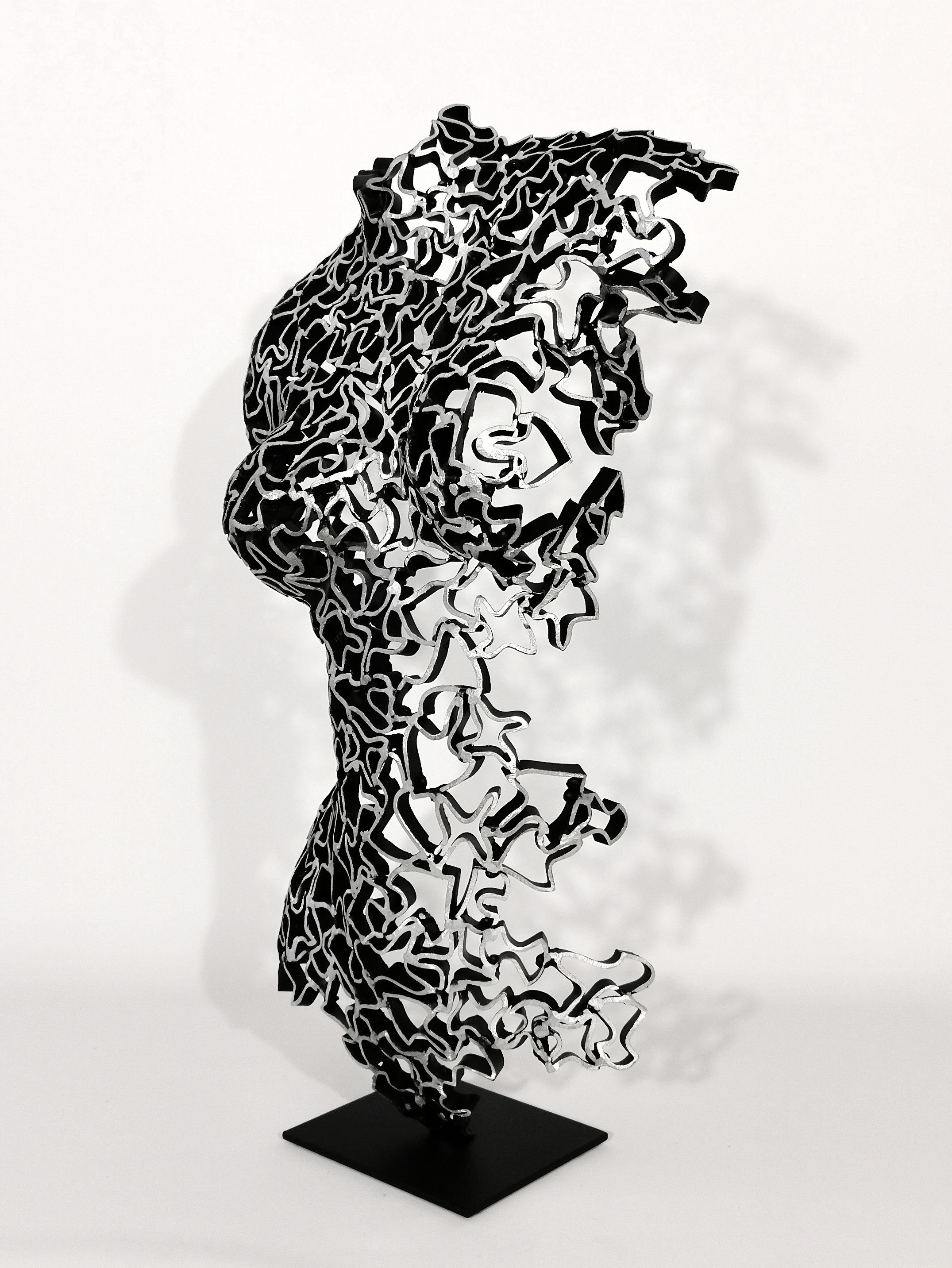 Hand-Welded Metal Female Torso Sculpture: Beata - Modern Abstract