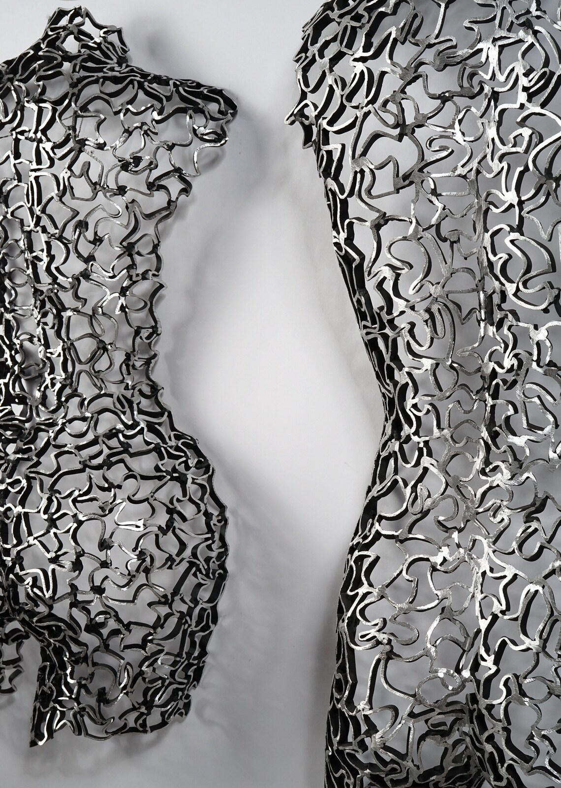 Life Size Wall Art Sculpture Woman Man Torso / Silver Etsy