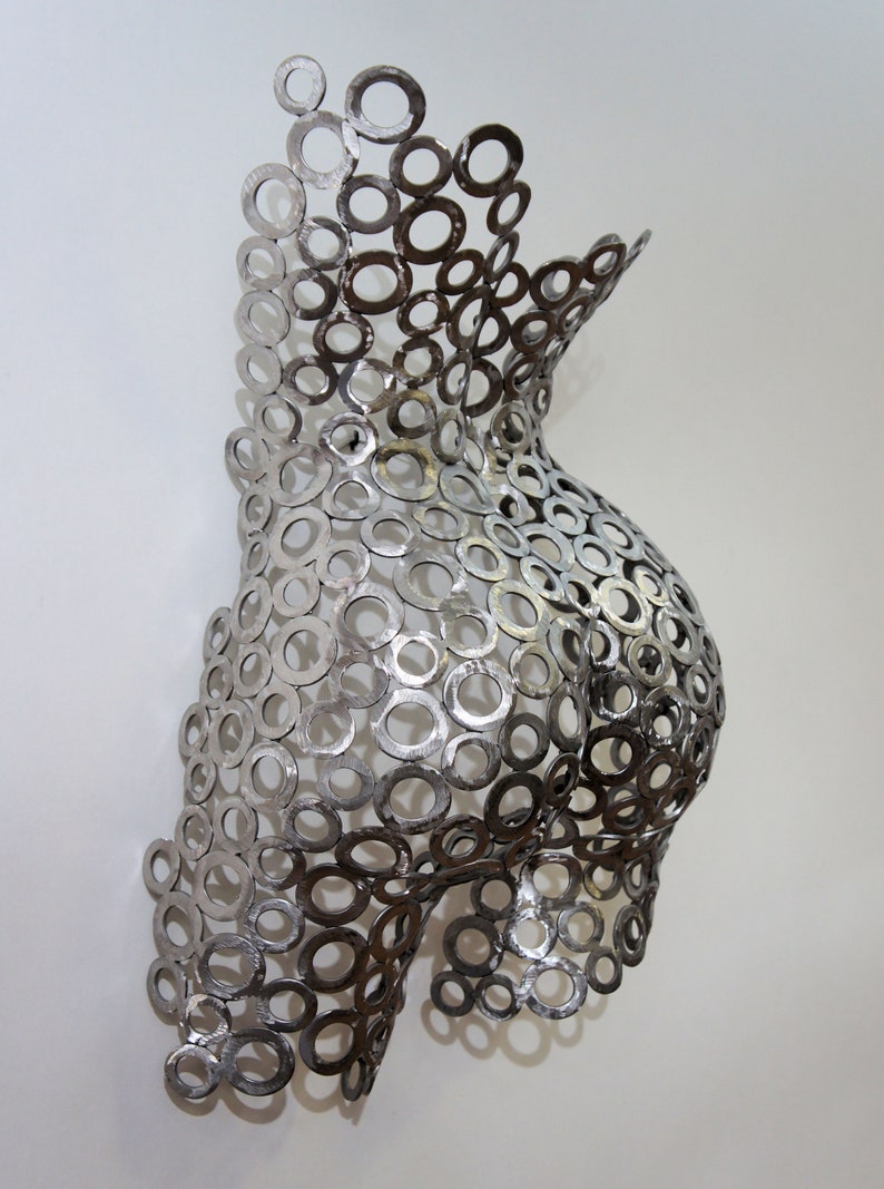 Stainless Steel Wall Art Sculpture Abstract Torso Handmade Etsy