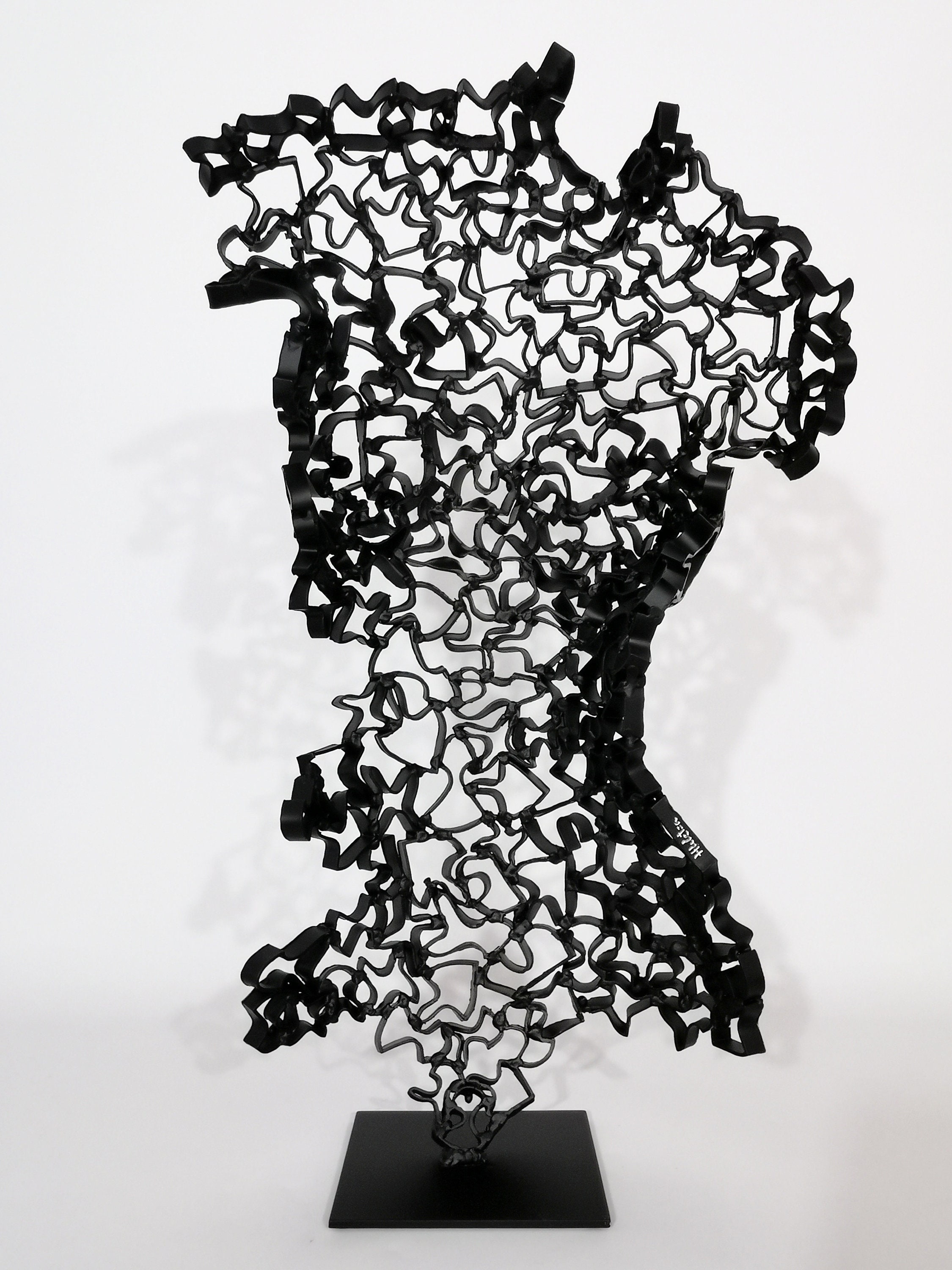 Hand-Welded Metal Female Torso Sculpture: Beata - Modern Abstract