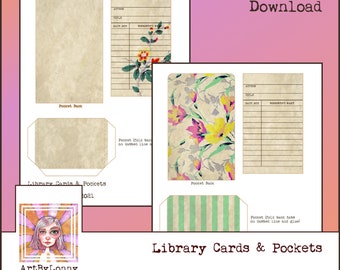 DIGITAL - Library Cards & Pockets - Ephemera