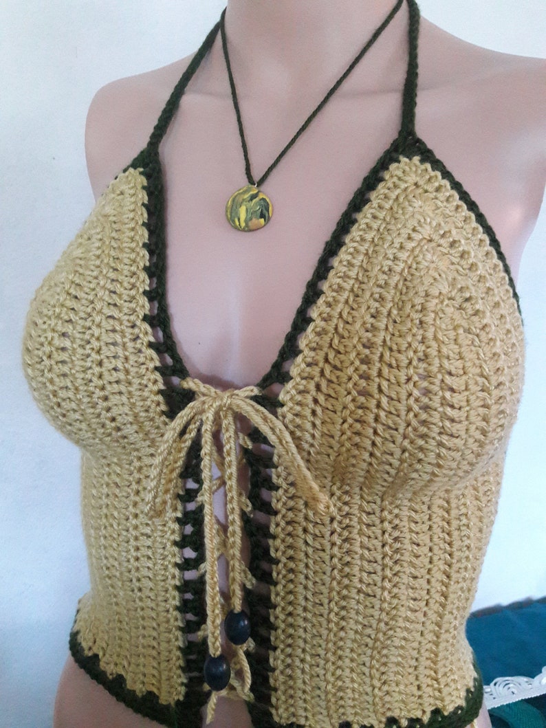  Halter  Top  Corset Crochet  Pattern Etsy