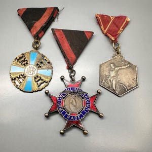 Antique German Cycling Trophy Award Medals, Early Bicycle Medals Collection, Victorian Medals