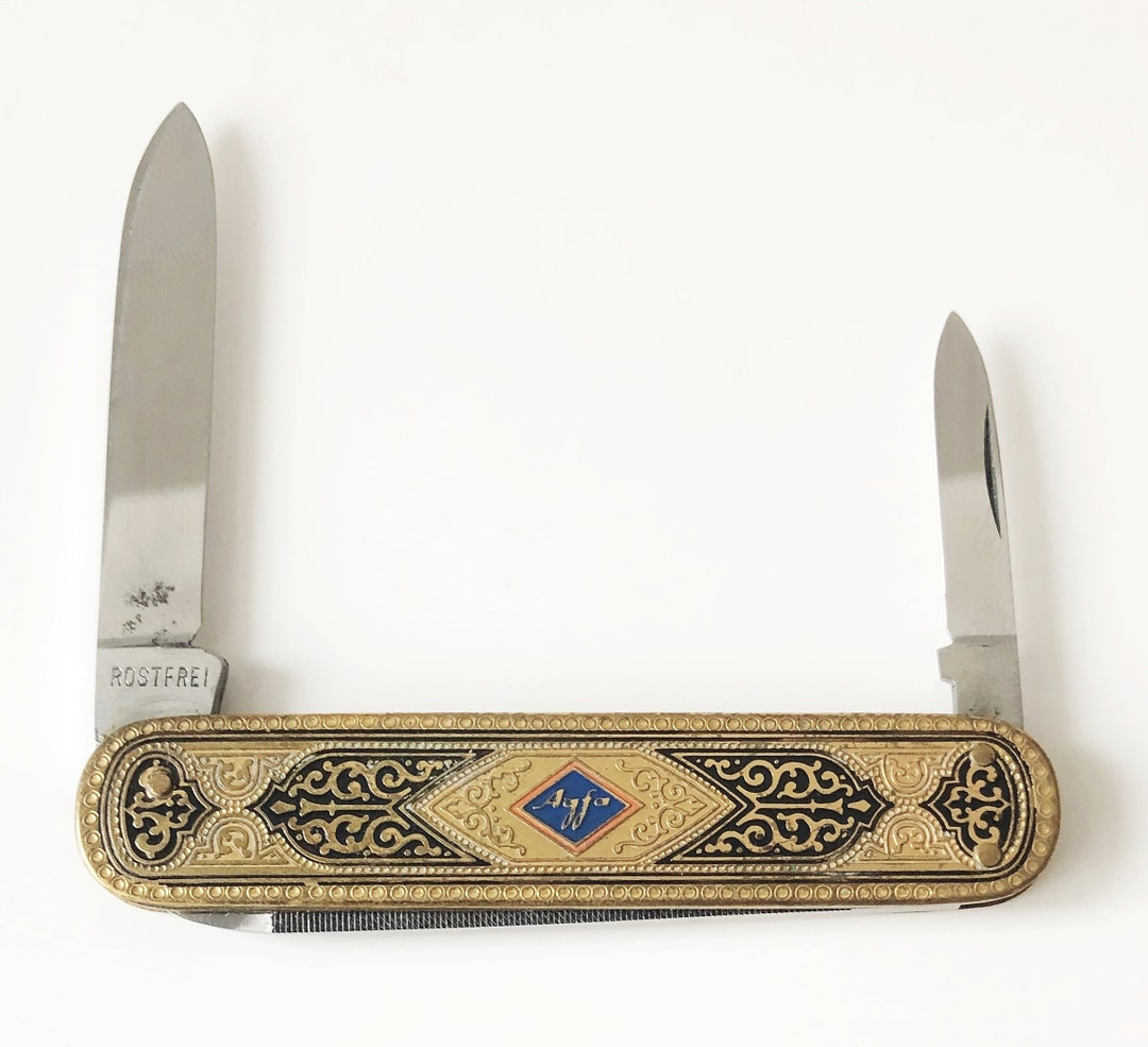 Vintage German Pocket Knife AGFA Solingen Folding Knife Gift Etsy