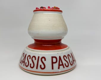 Vintage französischer Streichholzhalter Striker, Pariser Café-Werbung