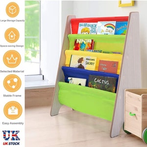 Fabric Sling Bookshelf Etsy UK