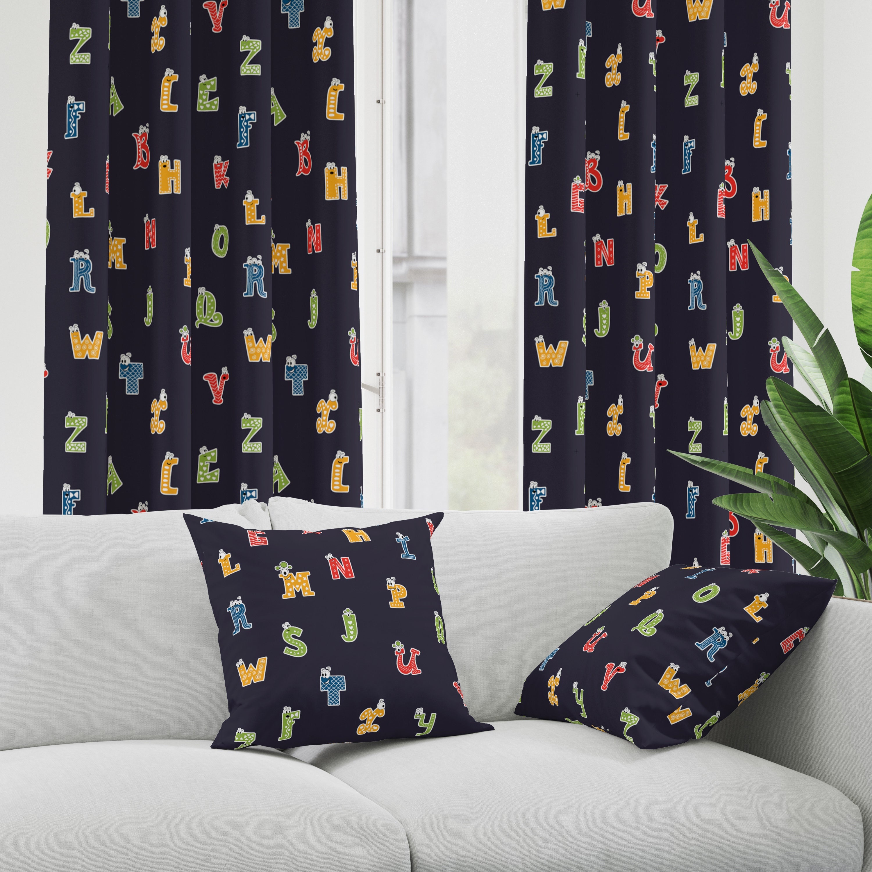 Alphabet Front Capital Letters Seamless Pattern, Sublimation Pattern ...