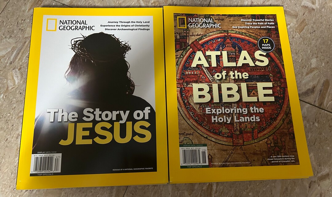 National Geographic Jesus Bible the Chosen Atlas of the Bible Etsy