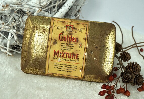 Vintage Tin Can, Metal Can, Cigarette Can, Tobacco Can - Brinkmann Bremen