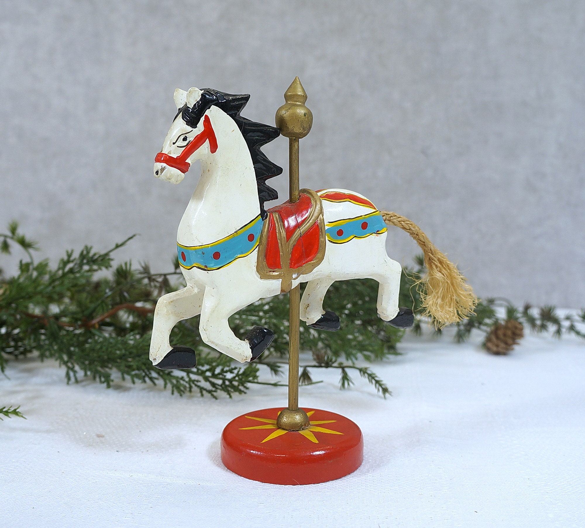 Piccolo cavallo da giostra, cavallo a dondolo, cavallo da circo