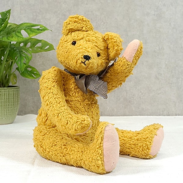 liebenswerter alter Teddybär, Künstlerbär - handgefertigt - mit Brummstimme