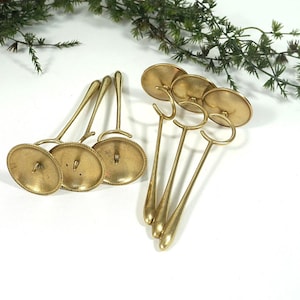 6 alte Pendelkerzenhalter, Balance-Kerzenhalter, Pendel – vintage Christbaumschmuck - Messing – 70er Jahre