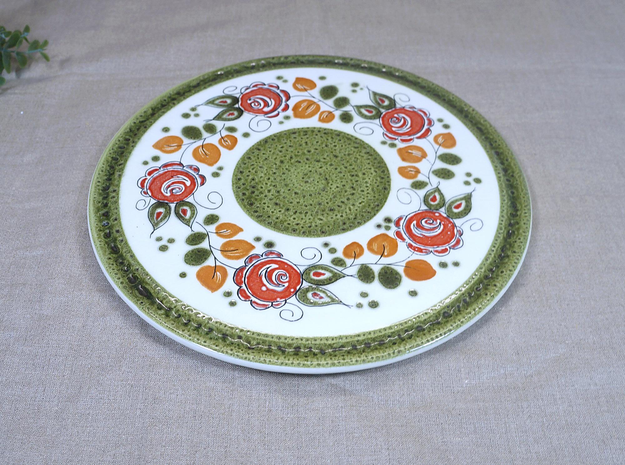 Plateau à Fromages Vintage – Schramberg – Grès Beige/marron – Années 80 – France