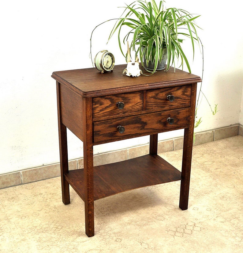 Sewing Table Side Table Sewing Box Chest Of Drawers 30s 40s Etsy