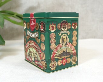 old tin can, tin, metal can, collector's box, jewelry box - Underberg - 70s