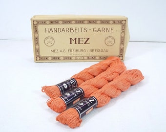 Vintage MEZ Garn, Stickgarn, Perlgarn - 3 x 50g - 70er Jahre - MEZ No. 703