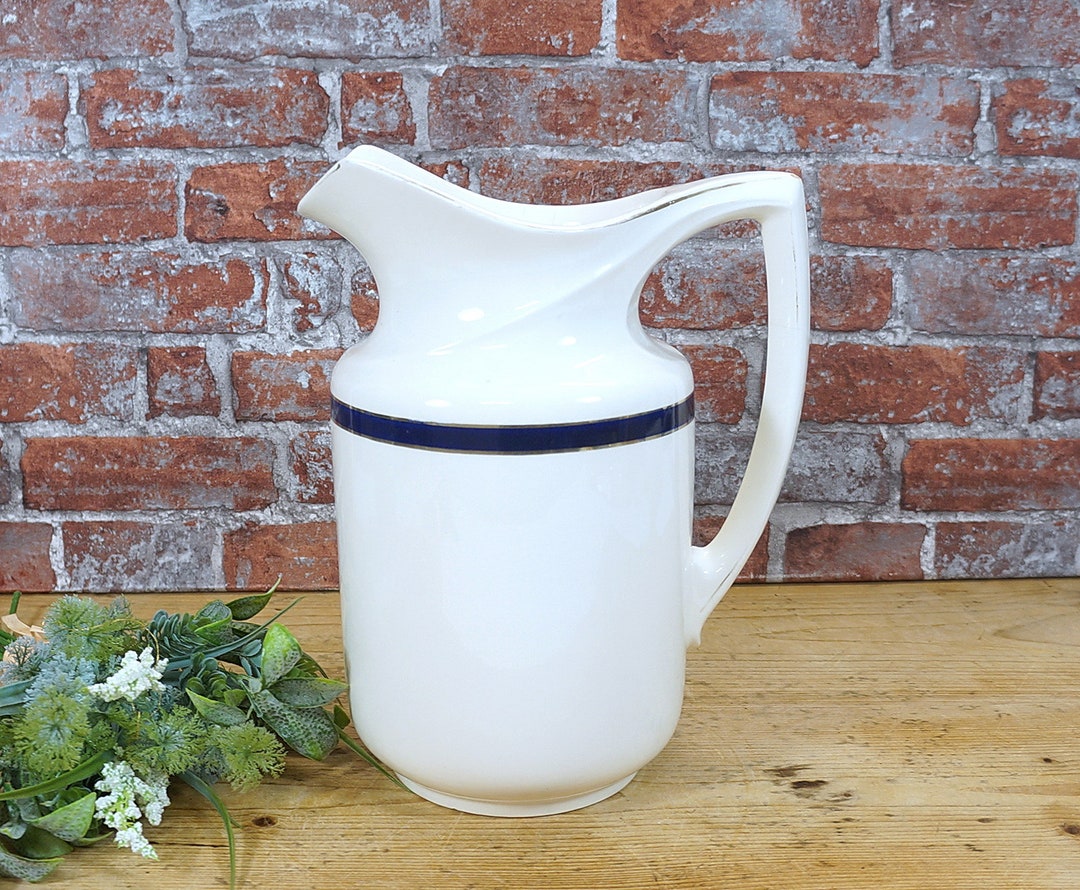 Large Antique Ceramic Jug Water Jug Jug 40s Etsy