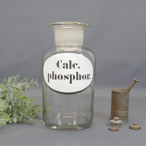 alte Apothekerflasche 1000 ml - Klarglas - Flasche - Apotheke - Laborflasche - Vintage Dekoration - Nostalgie
