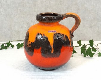 große, bauchige Scheurich Vase, Blumenvase, Keramik Vase - 60er/ 70er Jahre