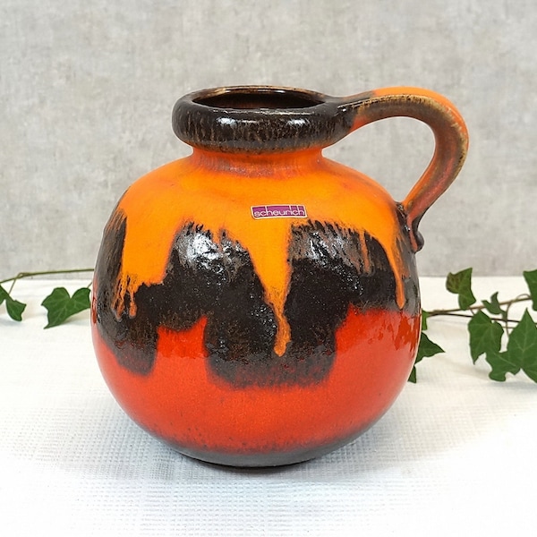 große, bauchige Scheurich Vase, Blumenvase, Keramik Vase - 60er/ 70er Jahre