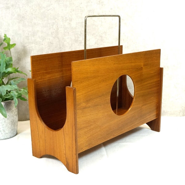 60er Jahre Zeitungsständer - Holz - danish Design - Mid century - String-Ära