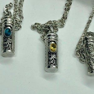 Ornate Stash vial / prayer box necklace/poison necklace/pill box pendant image 4