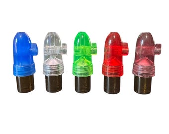 Glass Portion Control Dispenser Storage With Plastic Bullet Top - For Travel, Pocket or Purse